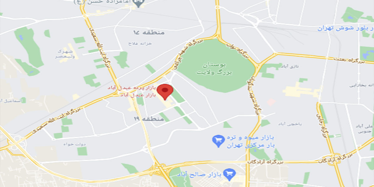 عبدل آباد تهران روی نقشه
